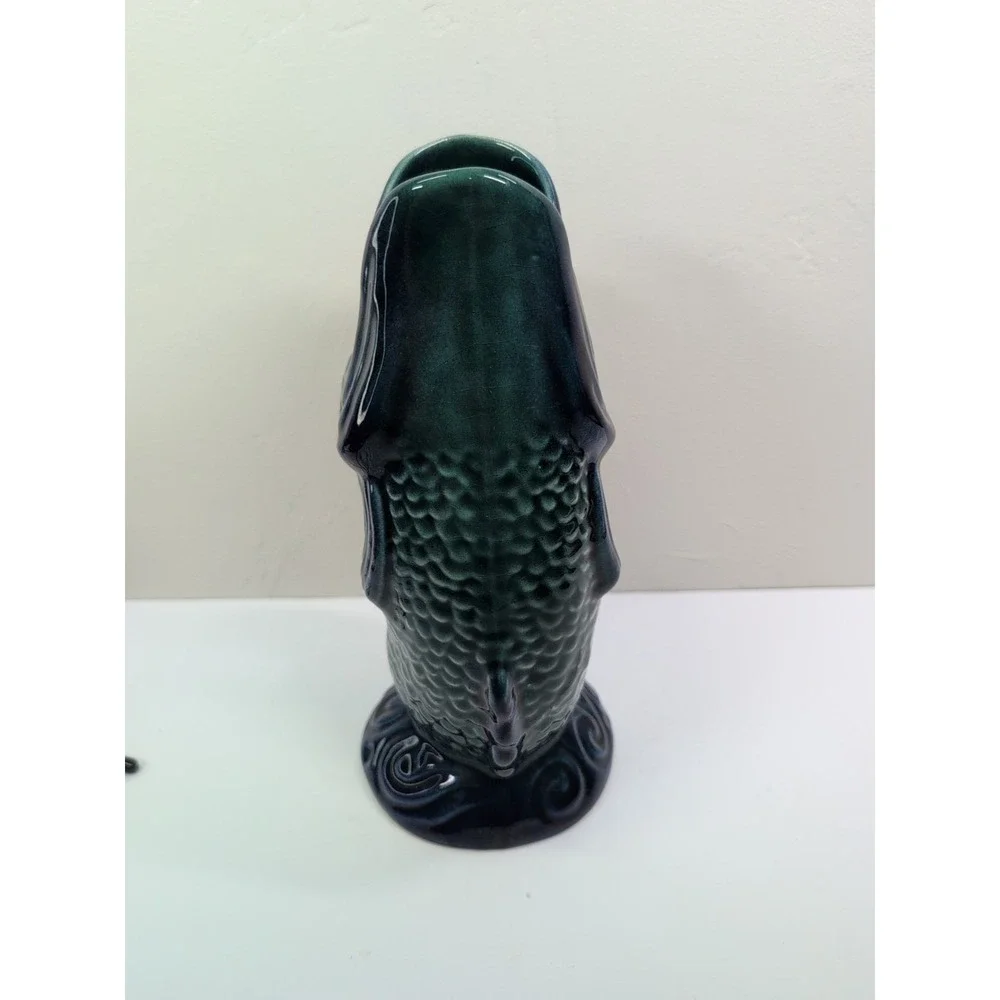 Vintage( Suspected )Olfaire Fish Shaped Gurgle Jug Pitcher Ceramic - Picture 5 of 8